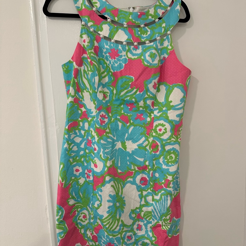 Lilly Pulitzer Pink and Green Floral Dress